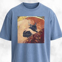 Klimts Danae With A Frenchie T Shirt Gift For Dog Lover