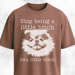 Stop Being A Little Bitch Pomeranian T Shirt Gift For Dog Lover