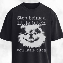 Stop Being A Little Bitch Pomeranian T Shirt Gift For Dog Lover