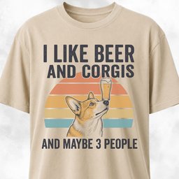 I Like Beer And Corgis T Shirt Gift For Dog Lover