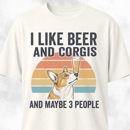 I Like Beer And Corgis T Shirt Gift For Dog Lover