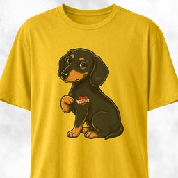 I Love Mom Tattoo Dachshund T Shirt Gift For Mom