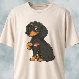 I Love Mom Tattoo Dachshund T Shirt Gift For Mom
