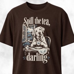 Labrador Spill The Tea Darling T Shirt Gift For Dog Lover