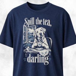 Labrador Spill The Tea Darling T Shirt Gift For Dog Lover