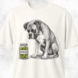 Pickle Boxer T Shirt Gift For Dog Lover