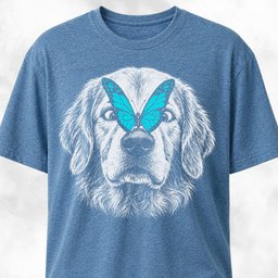 Golden Retriever With Butterfly T Shirt Gift For Dog Lover