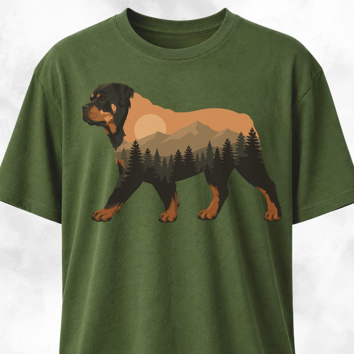 Nature Rottweiler T Shirt Gift For Dog Lover