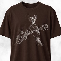 Rhinestone Frenchie Guitarist T Shirt Gift For Dog Lover