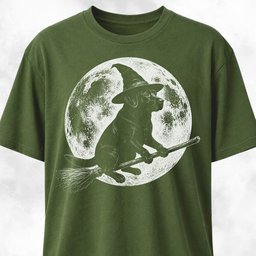 Labrador On A Broom T Shirt Gift For Dog Lover