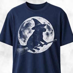 Labrador On A Broom T Shirt Gift For Dog Lover