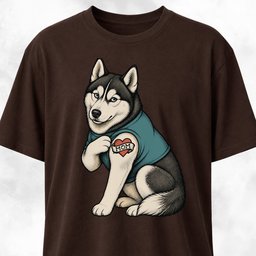 I Love Mom Tattoo Husky T Shirt Gift For Mom