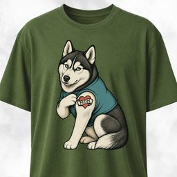 I Love Mom Tattoo Husky T Shirt Gift For Mom