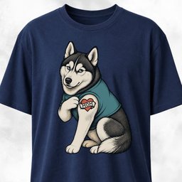 I Love Mom Tattoo Husky T Shirt Gift For Mom