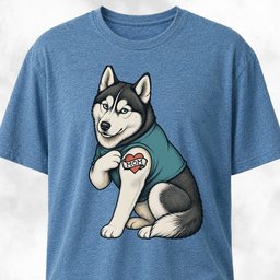 I Love Mom Tattoo Husky T Shirt Gift For Mom
