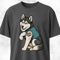 I Love Mom Tattoo Husky T Shirt Gift For Mom