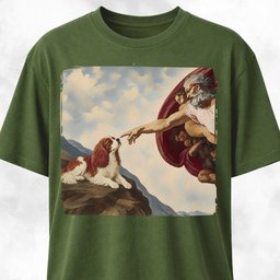 The Creation Of Adam Cavalier King Charles Spaniel Version T Shirt Gift For Dog Lover
