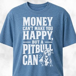 Money Cant Make You Happy Pitbull T Shirt Gift For Dog Lover
