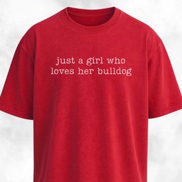 Just A Girl Who Loves Her Bulldog T Shirt Gift For Dog Lover