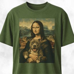 Monalisa Pitbull Edition T Shirt Gift For Dog Lover