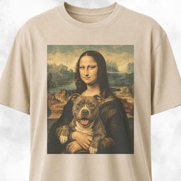 Monalisa Pitbull Edition T Shirt Gift For Dog Lover