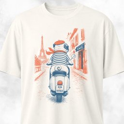 Pug On A Scooter T Shirt Gift For Dog Lover