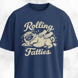 Rolling Fatties Pug T Shirt Gift For Dog Lover