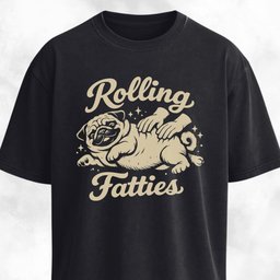Rolling Fatties Pug T Shirt Gift For Dog Lover