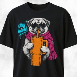 Stay Hydrated Pug T Shirt Gift For Dog Lover