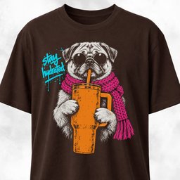 Stay Hydrated Pug T Shirt Gift For Dog Lover