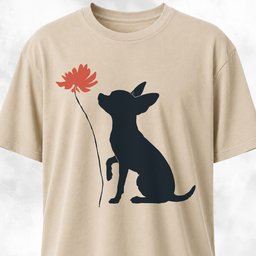 Red Flower Chihuahua T Shirt Gift For Dog Lover
