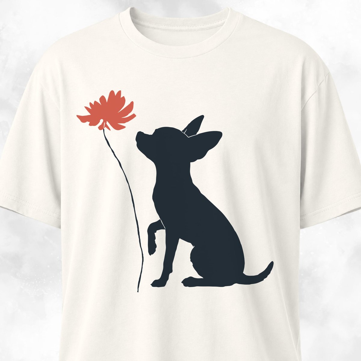 Red Flower Chihuahua T Shirt Gift For Dog Lover