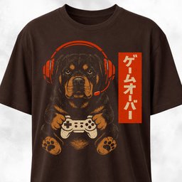 Retro Gamer Rottweiler T Shirt Gift For Dog Lover