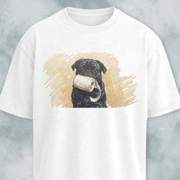 Pug With Toilet Paper T Shirt Gift For Dog Lover
