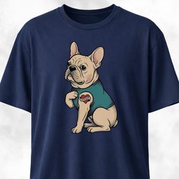 I Love Mom Tattoo Frenchie T Shirt Gift For Mom