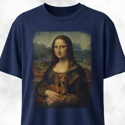 Mona Lisa Doxie Edition T Shirt Gift For Dog Lover