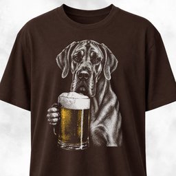 Great Dane Sipping Beer T Shirt Gift For Dog Lover