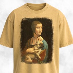 Lady With An Ermine Frenchie Edition T Shirt Gift For Dog Lover