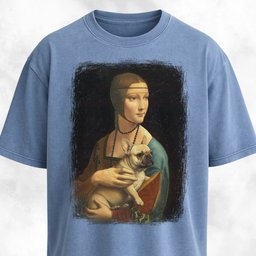 Lady With An Ermine Frenchie Edition T Shirt Gift For Dog Lover