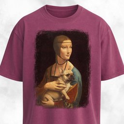 Lady With An Ermine Frenchie Edition T Shirt Gift For Dog Lover