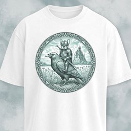 Medieval French Bulldog Knight On A Crow T Shirt Gift For Dog Lover