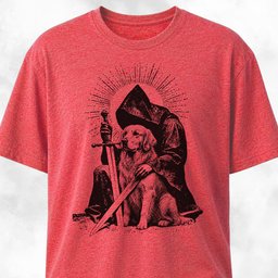 Grim Reaper With Goldie T Shirt Gift For Dog Lover