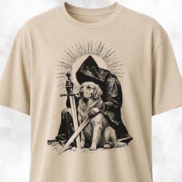 Grim Reaper With Goldie T Shirt Gift For Dog Lover