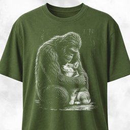Sasquatch Hugging Corgi T Shirt Gift For Dog Lover
