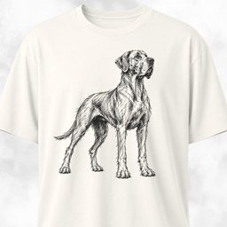 Scribble Great Dane T Shirt Gift For Dog Lover