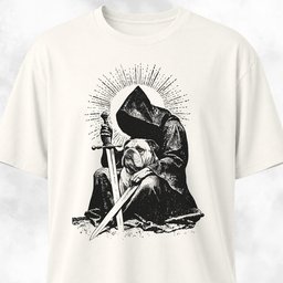 Grim Reaper With English Bulldog T Shirt Gift For Dog Lover