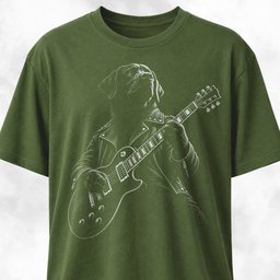 Rhinestone Black Labrador Guitarist T Shirt Gift For Dog Lover