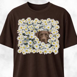 Lab In A Daisies Field T Shirt Gift For Dog Lover