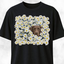 Lab In A Daisies Field T Shirt Gift For Dog Lover