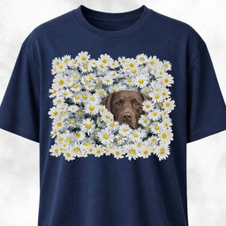 Lab In A Daisies Field T Shirt Gift For Dog Lover